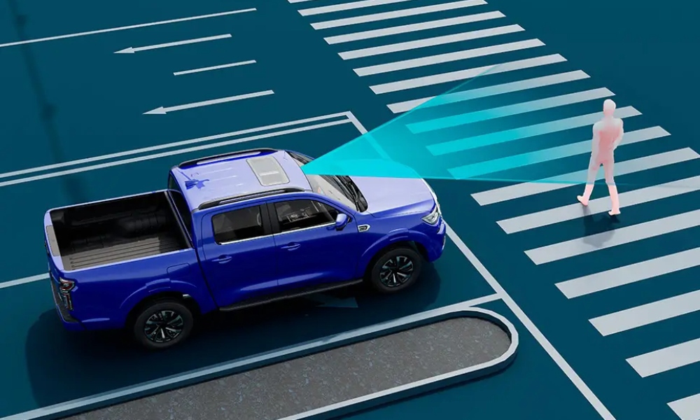 Vista de tecnologÃa de seguridad en auto GWM Poer 2.4 AT